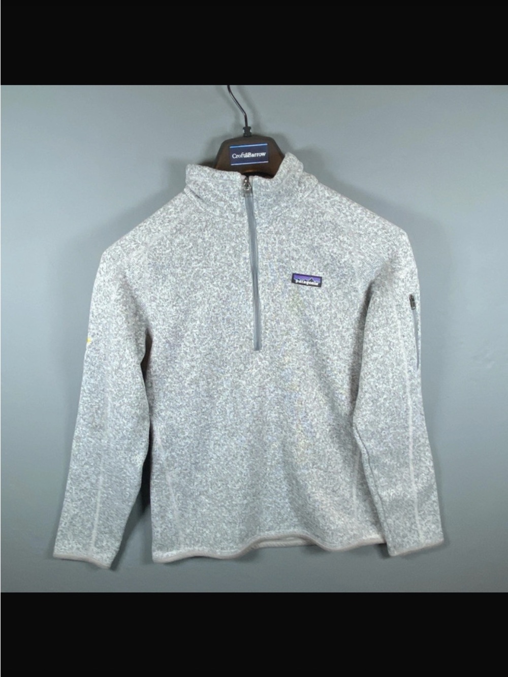 Patagonia Men’s Heather Light Gray Half-Zip Fleece Pullover